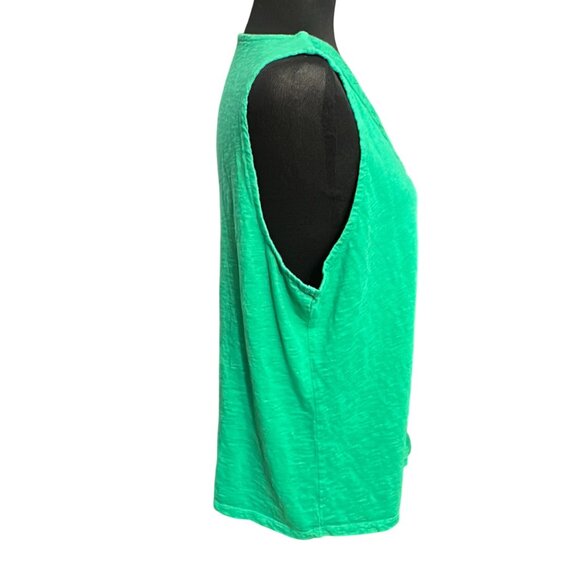 Talbots Tank Top XL Petite Green V Neck Sleeveless Cotton - Picture 4 of 10